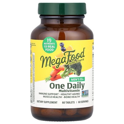 Megafood, 55+, One Daily Multivitamin, Multivitaminpräparat für über 65-Jährige, 60 Tabletten