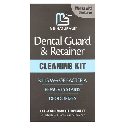 M3 Naturals, Dental Guard &amp Entainer Cleaning Zestaw, 1 zestaw