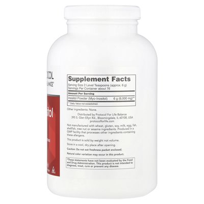 Balance Life Protocol, Myo-Inositol Powder, 1 lb (454 g)