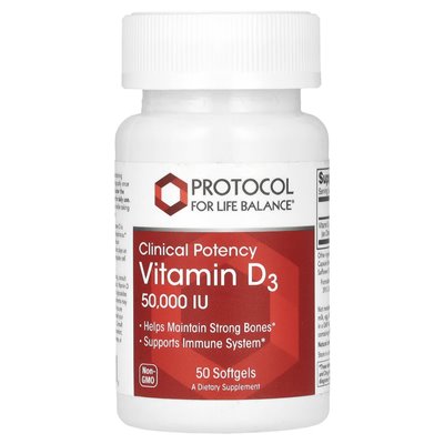 Life Balance Protocol, Klinische Stärke, Vitamin D3, 50.000 IE, 50 Soft