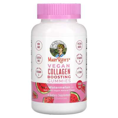 Maryruth's, Vegan Colagen Boosting Gummies, Watermelon, 90 Gummies
