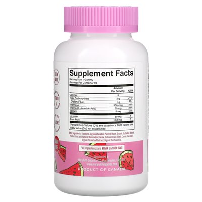 Maryruth's, Vegan Colagen Boosting Gummies, Watermelon, 90 Gummies