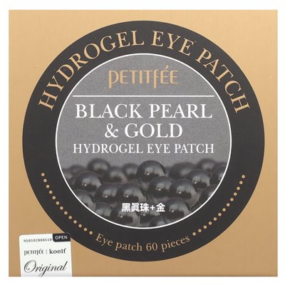 Petitfee, Black Pearl & Gold Hydrogel Augenklappe, 60 ml, 1,4 g