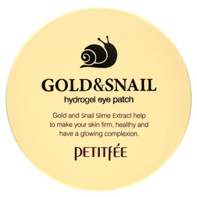 Petitfee, Gold &amp Snail Hydrożel Eye Patch, 60 łatek