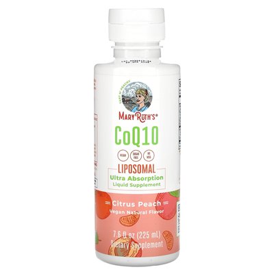 Maryruth's, COQ10 Liposomal, Citrus Peach, 7,6 Fl Oz (225 ml) Maryruth's, COQ10 Liposomal, Citrus Peach, 7,6 Fl Oz (225 ml)