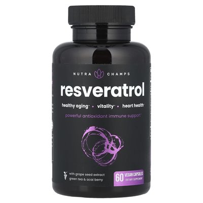Nutrachamps, resweratrol, 60 kapsułek wegetariańskich
