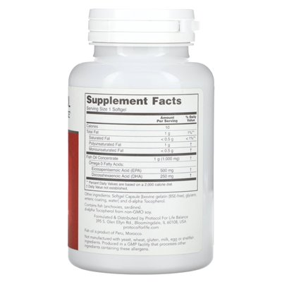 Balance Life Protocol, Ultra Omega-3, 500 EPA / 250 DHA, 90 Softgels