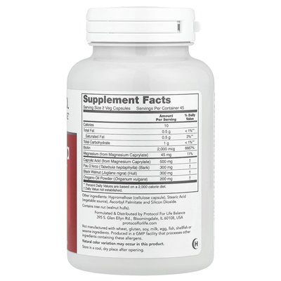 Life Balance Protocol, Orthoflora Yeast Support™, 90 veg capsules