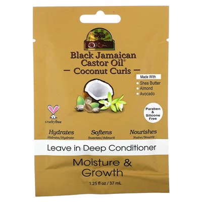Okay Pure Naturals, Black Jamaican Castor Oil, Coconut Curls, Leave in Deep Conditioner, 1.25 fl oz (37 ml) Okay Pure Naturals, Black Jamaican Castor Oil, Coconut Curls, Leave in Deep Conditioner, 1.25 fl oz (37 ml)