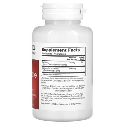 Protokół równowagi życiowej, d-glukaran wapnia, 500 mg, 90 warzyw kapsułek
