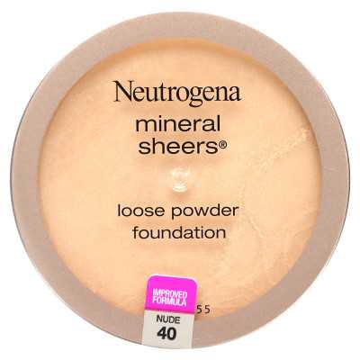 Neutrogena, shery mineralne, luźne podkład proszkowy, nagi 40, 0,19 uncji (5,5 g)