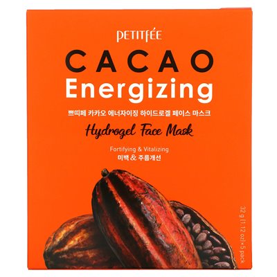 Petitfee, Cacao Energy Hydrogel-Gesichtsmaske, 5er-Pack, 1,12 oz (32 g)