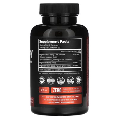 NutrachAmps, Sauerkirsche, 12.000 mg, 60 vegane Kapseln
