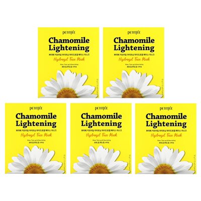 Petitfee, Chamomile Hydrogel Face Mask, 5 Sheets, 1.12 oz (32 g)