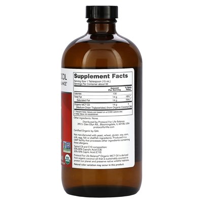 Balance Life Protocol, Organic MCT Oil, 16 Oz (473 ml)