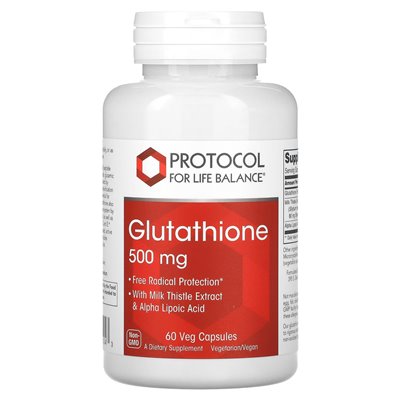 Life Balance Protocol, Glutathione, 500mg, 60 Veggie Capsules
