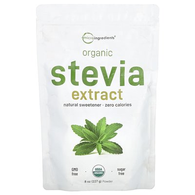 Mikro składniki, proszek z ekstraktu stewii organicznego, 8 uncji (227 g) Mikro składniki, proszek z ekstraktu stewii organicznego, 8 uncji (227 g)
