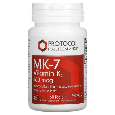Balance Life Protocol, Vitamin MK-7 K2, 160 mcg, 60 tablets