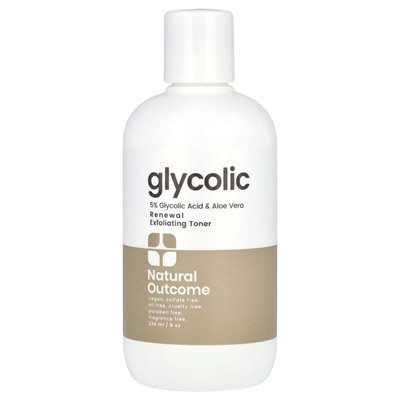 Naturalny wynik, glikolowy, odnowiający złuszczający toner, bez zapachu, 8 uncji (235 ml)