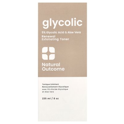 Naturalny wynik, glikolowy, odnowiający złuszczający toner, bez zapachu, 8 uncji (235 ml)