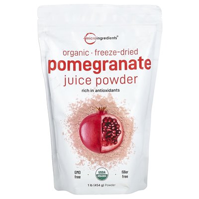 Mikro składniki, sok z granatów organicznych z liofiliatem, 1 funt (454 g) Mikro składniki, sok z granatów organicznych z liofiliatem, 1 funt (454 g)