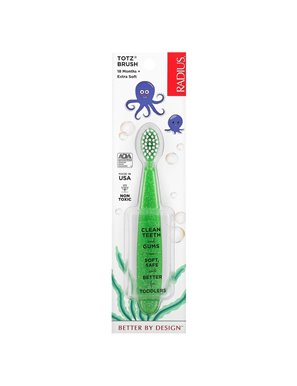 Radius, Totz Toothbrush, 18+ Months, Extra Soft, Green Glow, 1 Brush Radius, Totz Toothbrush, 18+ Months, Extra Soft, Green Glow, 1 Brush