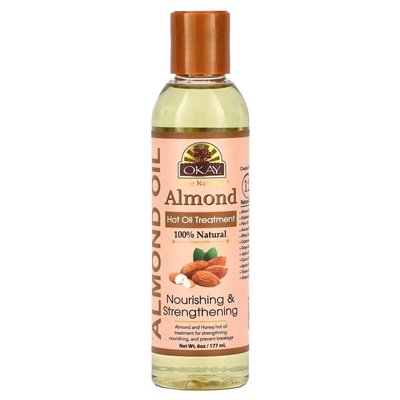 OK Pure Naturals, migdałowy zabieg na gorący olej, 6 uncji (177 ml)