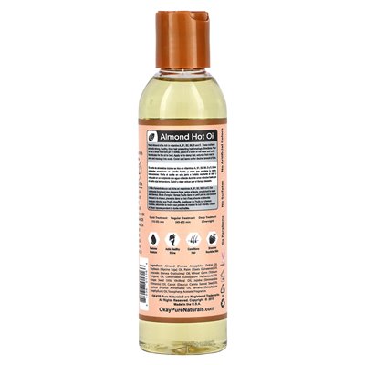 OK Pure Naturals, migdałowy zabieg na gorący olej, 6 uncji (177 ml)