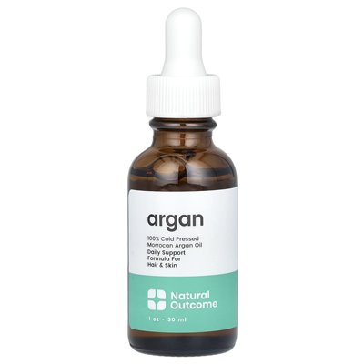 Naturalny wynik, 100% na zimno olej arganowy Morrocan, 1 uncja (30 ml)