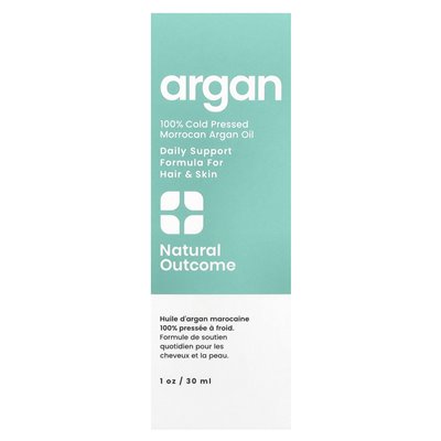 Naturalny wynik, 100% na zimno olej arganowy Morrocan, 1 uncja (30 ml)