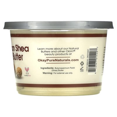 Okay Pure Naturals, Afrykański Masło Shea do Ciała, Biały Gładki, 13 uncji (368 g) Okay Pure Naturals, Afrykański Masło Shea do Ciała, Biały Gładki, 13 uncji (368 g)