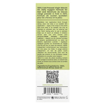 Naturalny wynik, 100% naczelnienia oleju Virgin Marula, 1 uncja (30 ml) Naturalny wynik, 100% naczelnienia oleju Virgin Marula, 1 uncja (30 ml)