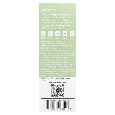 Natural Result, Kollagen, Ultra Impact Serum, parfümfrei, 1oz (30ml)