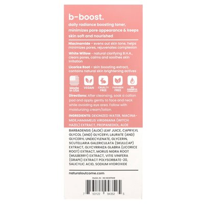 Natural Result, Niacinamide, B-Boost Daily Toner, Brefance Free, 8 oz (236 ml)