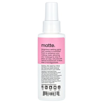 Naturalny wynik, matowy, makijaż, spray, 4 uncje (120 ml) Naturalny wynik, matowy, makijaż, spray, 4 uncje (120 ml)