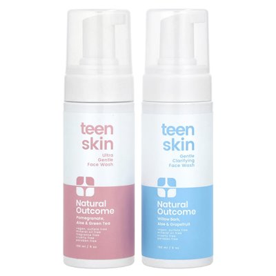 Natural Result, Teen Skin, Face Wash Duo, Face Wash Explained, 1 Set, 5oz (150ml)