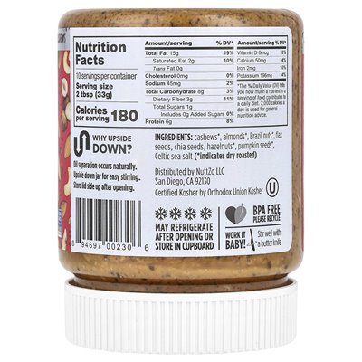 Nuttzo, Power Fuel, 7 Nut & Seed Butter, Crunchy, 12 oz (340 g)