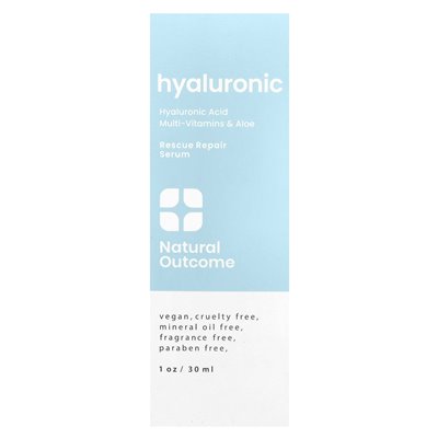 Naturalny wynik, hialuronia, surowica do naprawy ratowniczej, bezpłatny zapach, 1 uncja (30 ml)