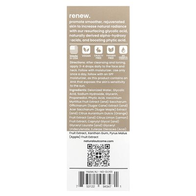 Natural Result, Glykol, Erneuerungsserum, Zuverlässigkeit, 1 oz (30 ml)
