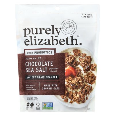 Purely Elizabeth, Urgetreide-Müsli mit Probiotika. Schokoladen-Meersalz mit Kakao-Clustern, 8 oz (227 g)