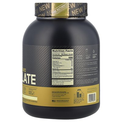 Optimum Nutrition, Gold Standard® 100% izolat, bogata wanilia, 46,5 uncji (1,32 kg) Optimum Nutrition, Gold Standard® 100% izolat, bogata wanilia, 46,5 uncji (1,32 kg)