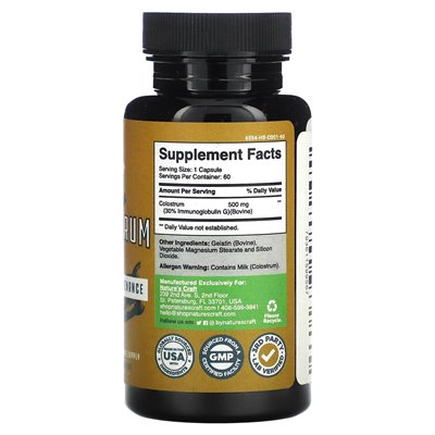 Nature's Craft, Colostrum, 60 Capsules