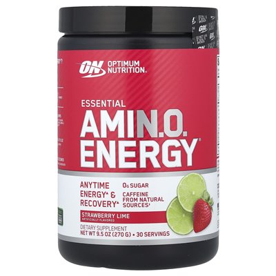 Optymalne odżywianie, Essential Amin.O.Energy®, wapno truskawkowe, 9,5 uncji (270 g)