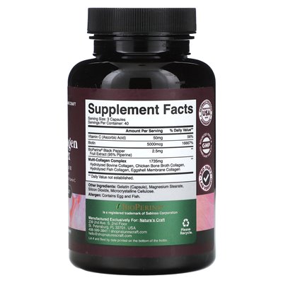 Nature's Craft, Multi Collagen Complex, 120 capsules