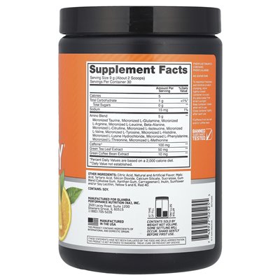 Optymalne odżywianie, Essential Amin.O.Energy®, Orange, 9,5 uncji (270 g)