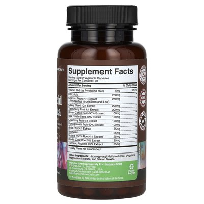 Nature's Craft, Formuła kwasu moczowego, 60 kapsułek Nature's Craft, Formuła kwasu moczowego, 60 kapsułek