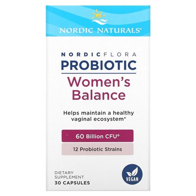 Nordic Naturals, Nordic Flora probiotic, Bilans Women, 60 miliardów CFU, 30 kapsułek