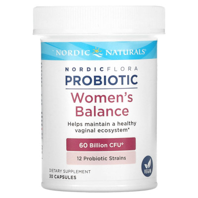 Nordic Naturals, Nordic Flora probiotic, Bilans Women, 60 miliardów CFU, 30 kapsułek