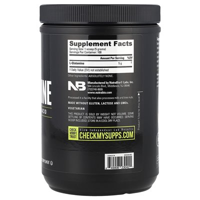 Nutrabio, glutamina, 1,1 funta (500 g)