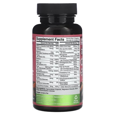Nature's Craft, Women Wellness, Fłodność z Folianem, COQ10 i Chasteberry, 60 kapsułek